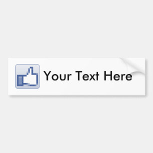 Aangepaste "Like" bumpersticker