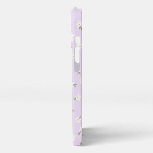 Aangepaste lila bloementelefoonhoesje iPhone hoesje (Linkerkant)