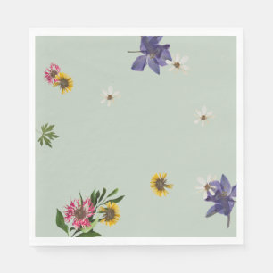 Aangepaste Lila Floral Sage Garden Party servetten
