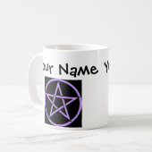 Aangepaste Lila Pentagram/Pentacle Wiccan-Mok Koffiemok (Voorkant links)