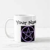 Aangepaste Lila Pentagram/Pentacle Wiccan-Mok Koffiemok (Links)
