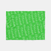 Aangepaste Lime Groen Gepersonaliseerde Baby Meisj Fleece Deken (Voorkant (Horizontaal))