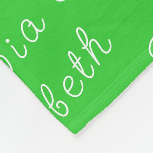 Aangepaste Lime Groen Gepersonaliseerde Baby Meisj Fleece Deken (Hoek)