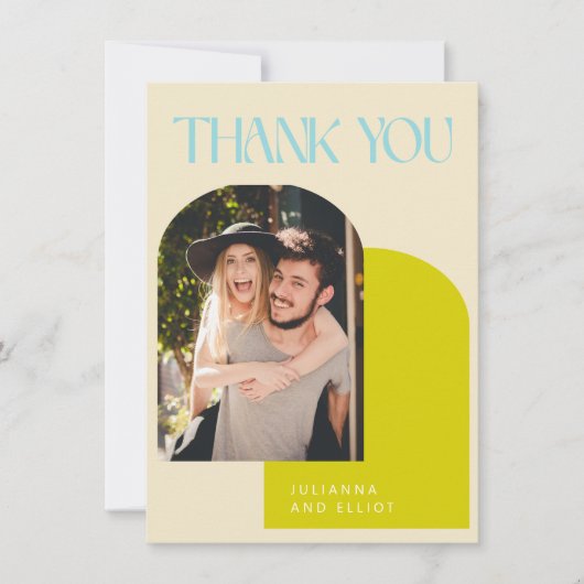 Aangepaste Limoen Chartreuse Couponfoto Bedankkaart (Voorkant)