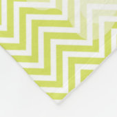 Aangepaste Limoen Chevron Pink Owl Fleece Deken (Hoek)