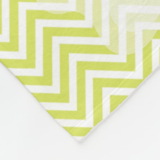 Aangepaste Limoen Chevron Pink Owl Fleece Deken (Hoek)