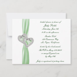 Aangepaste Limoen harten Bridal Shower-uitnodiging Kaart