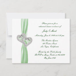 Aangepaste Limoen Hearts repetitie diner uitnodigi Kaart