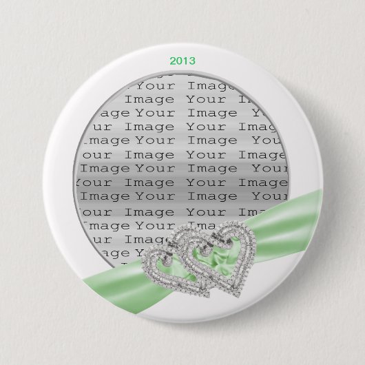 Aangepaste Limoen lint Button (Voorkant)