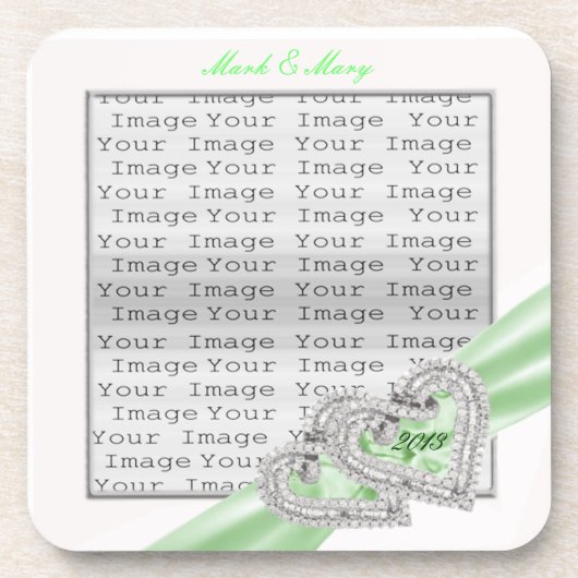 Aangepaste Limoen lint Onderzetters (Voorkant)