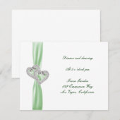 Aangepaste Limoen ontvangt Kaart voor harten (Voorkant / Achterkant)