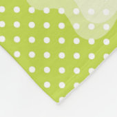 Aangepaste Limoen Polka Dot Pink Owl Fleece Deken (Hoek)