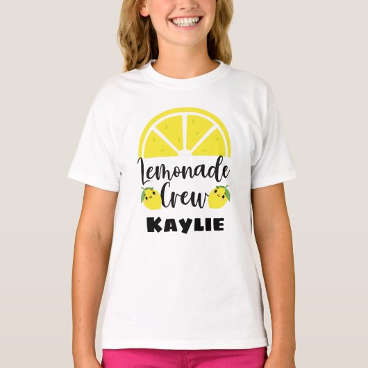 Aangepaste limonadestandaard voor limonadepersonee t-shirt (Voorkant)