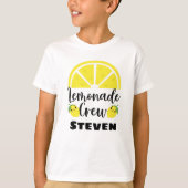 Aangepaste limonadestandaard voor limonadepersonee t-shirt (Voorkant)