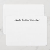 Aangepaste Linen Flat Note Kaart Notitiekaartje (Voorkant / Achterkant)