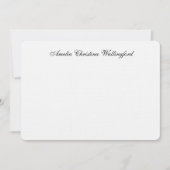 Aangepaste Linen Flat Note Kaart Notitiekaartje (Voorkant)