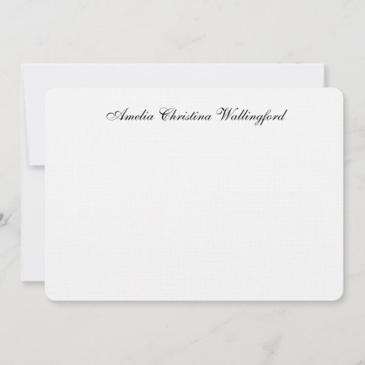 Aangepaste Linen Flat Note Kaart Notitiekaartje (Voorkant)