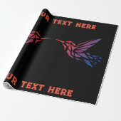 Aangepaste linker rechter vogelafbeelding of fotov cadeaupapier (Uitgerold)