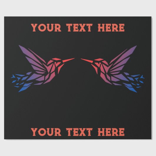 Aangepaste linker rechter vogelafbeelding of fotov cadeaupapier (Vlak)