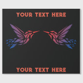 Aangepaste links rechts vogel afbeelding of foto i cadeaupapier (Vlak)