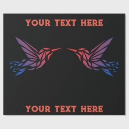 Aangepaste links rechts vogel afbeelding of foto i cadeaupapier