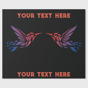 Aangepaste links rechts vogel afbeelding of foto i cadeaupapier