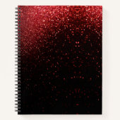 Aangepaste Linkshandige Glitter Bloemen Naam Gift  Notitieboek (Voorkant)