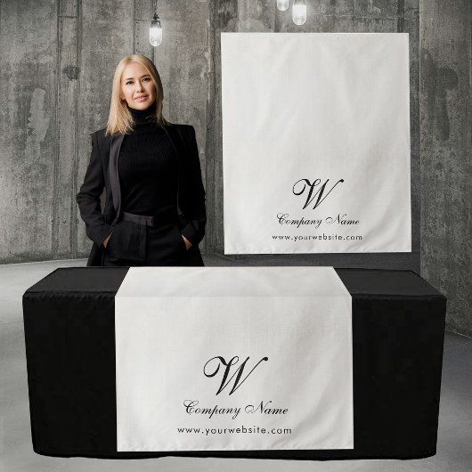 Aangepaste linnen bedrijf tafel loper banner scrip wandkleed