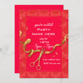 Aangepaste lintsnijuitnodiging personaliseren kaart (Voorkant / Achterkant)