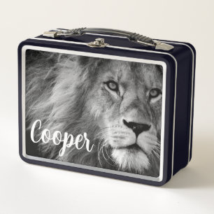 Aangepaste lion Aangepaste naam Photo Lunch Box