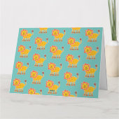 Aangepaste 'Lion Collage' Druk 'Birthday'-Kaart af Kaart (Achterkant)