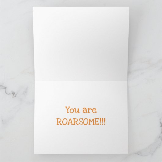 Aangepaste 'Lion Collage' Druk 'Birthday'-Kaart af Kaart (Binnen)