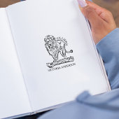 Aangepaste Lion Ex Libris-boekplaat Rubberstempel