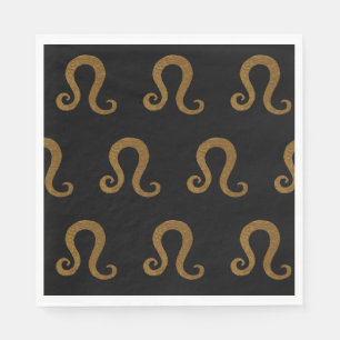 Aangepaste lion Golden Zodiaal Astrology Sign Servet