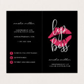 Aangepaste lip Product Distributor Tips & Tricks Visitekaartje (Buitenkant ongevouwen)