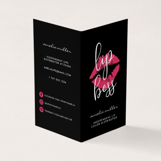 Aangepaste lip Product Distributor Tips & Tricks Visitekaartje (Buitenkant)