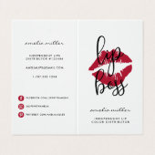 Aangepaste lip Product Distributor Tips & Tricks Visitekaartje (Buitenkant ongevouwen)