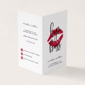 Aangepaste lip Product Distributor Tips & Tricks Visitekaartje (Buitenkant)