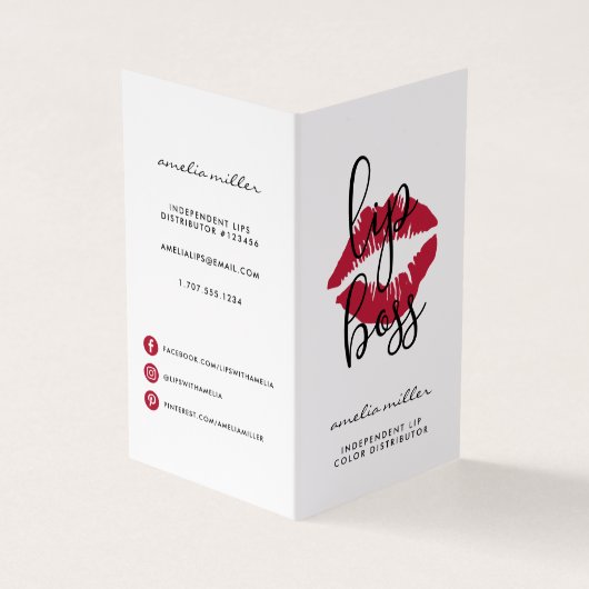 Aangepaste lip Product Distributor Tips & Tricks Visitekaartje (Buitenkant)