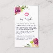 Aangepaste lip Product Distributor Tips & Tricks Visitekaartje (Achterkant)