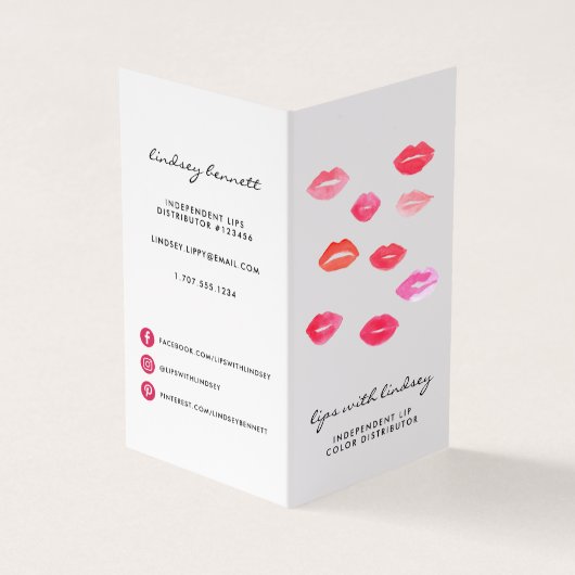 Aangepaste lip Product Distributor Tips & Tricks Visitekaartje (Buitenkant)