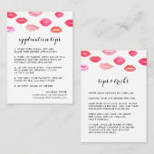 Aangepaste lip Product Distributor Tips & Tricks Visitekaartje (Voorkant / Achterkant)