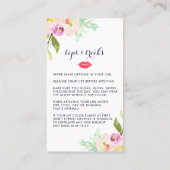 Aangepaste lip Product Distributor Tips & Tricks Visitekaartje (Achterkant)