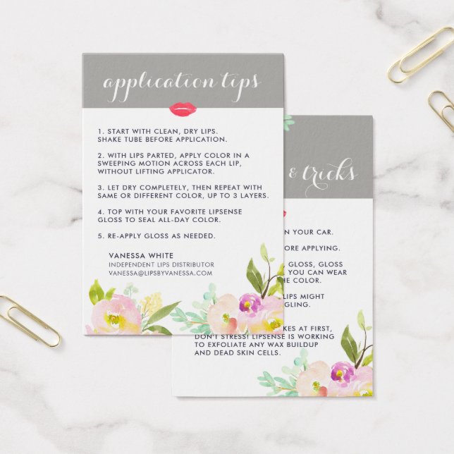 Aangepaste lip Product Distributor Tips & Tricks Visitekaartjes (Kantoor)