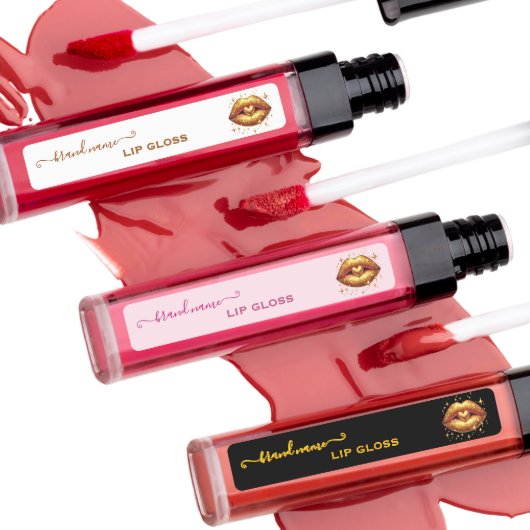 aangepaste lipgloss labels goud LIps