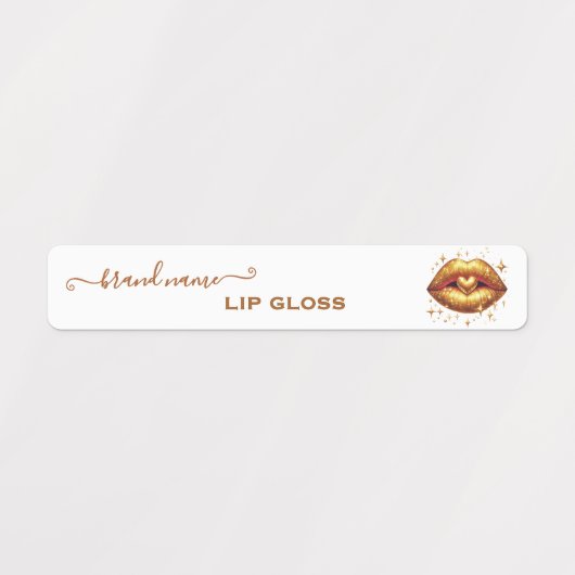 aangepaste lipgloss labels goud LIps (Design 1)