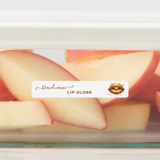 aangepaste lipgloss labels goud LIps (Aangebracht)