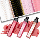 Aangepaste Lippenbalsem met Gouden Glitter Druppel Labels