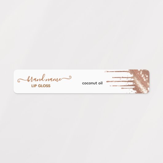 Aangepaste Lippenbalsem met Gouden Glitter Druppel Labels (Design 1)