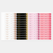 Aangepaste Lippenbalsem met Gouden Glitter Druppel Labels (Vel)